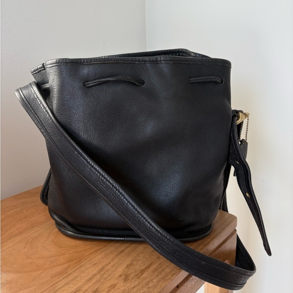 Vintage Coach 9952 Lulu's Legacy Drawstring Crossbody Bucket Bag Black - Picture 14 of 15